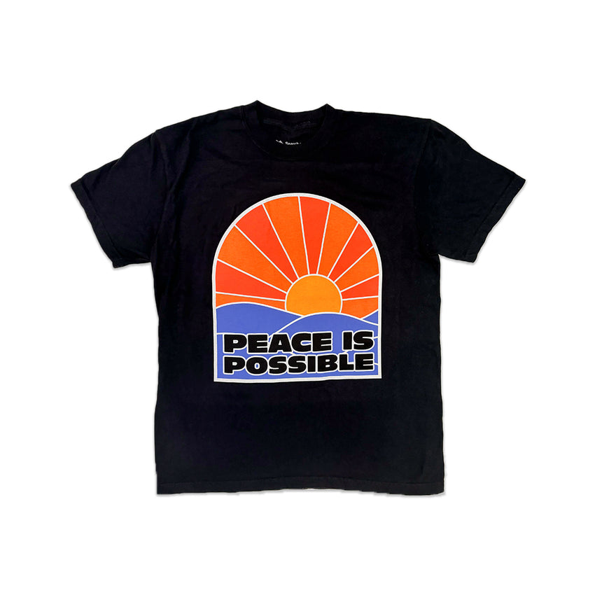 "Peace is Possible" Heavyweight Unisex Shirt - Black