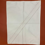 Hand-Stitched Diagonal Lines Tea Towel