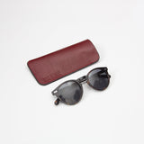 Syrian Leather Glasses Pouch, Burgundy