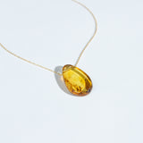 Amber Tear Drop Necklace